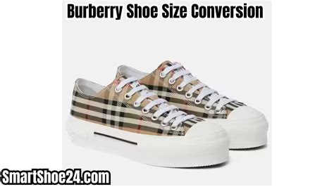 burberry sneakers size|burberry size chart conversion.